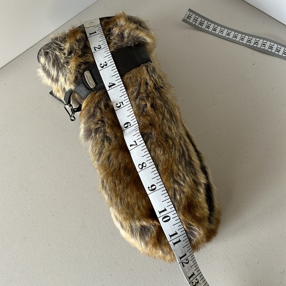 NWT Barts Brown Palm Leather Faux Fur Mittens Fur Paws One Size Unisex - Picture 13 of 17